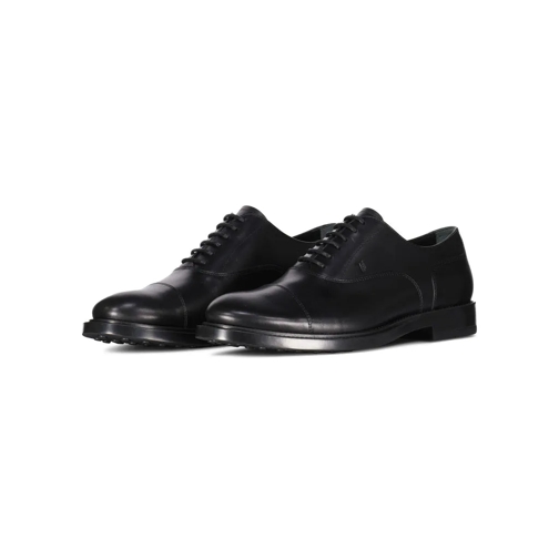 Tod's Schnürschuh aus glattem Leder Schwarz Chaussures à lacets