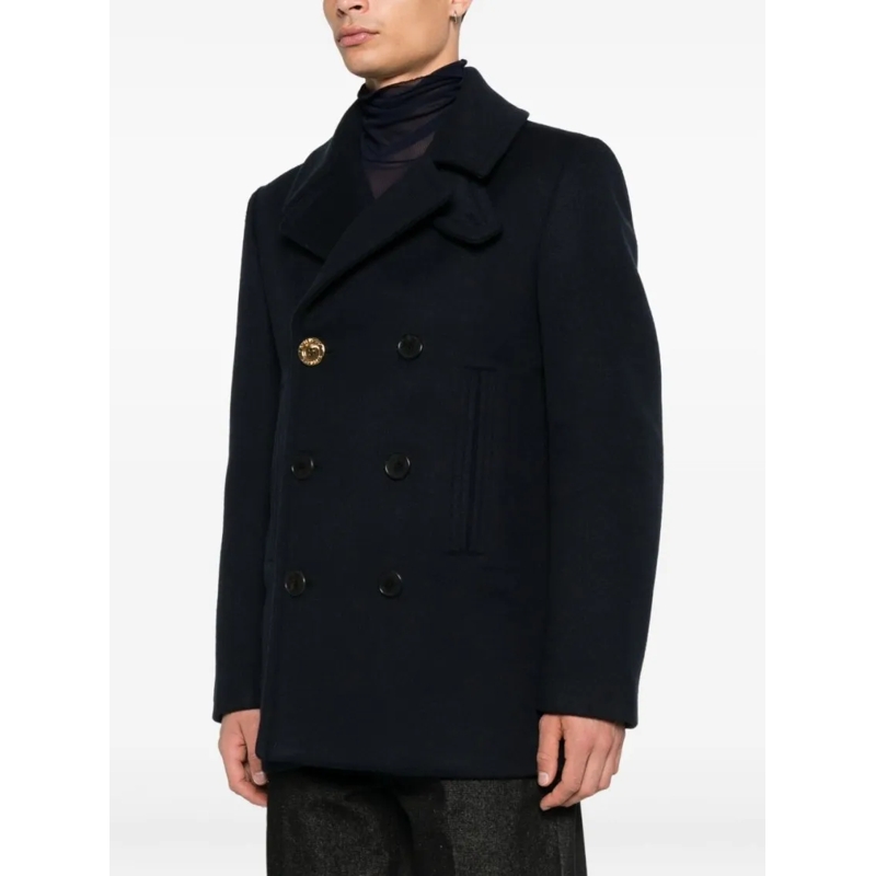 Givenchy Übergangsmantel Dark Blue Wool Peacoat Black