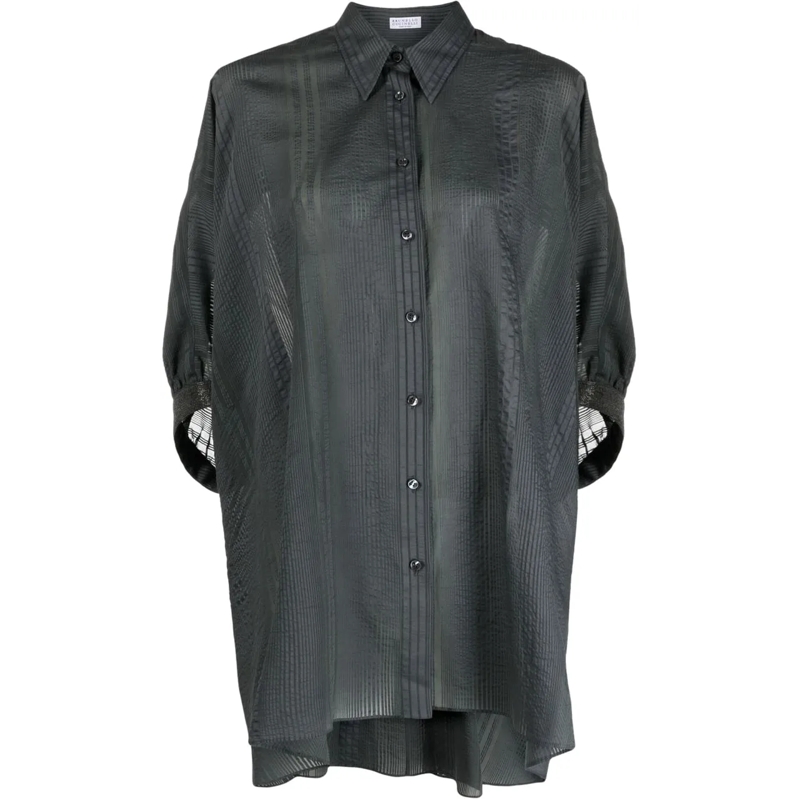 Brunello Cucinelli Bluse Shirts Grey grau