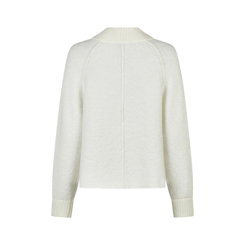 Marc Aurel Blouson Strickjacke- aus Bouclé- Taschen mit Patten aus weiss(Image 5)