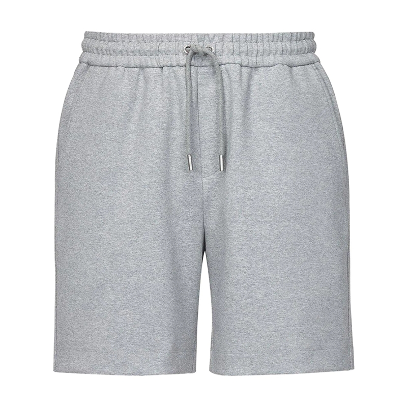 MCM Jogginghose Sweatpants Shorts Essential aus Romanit mit Logo grau