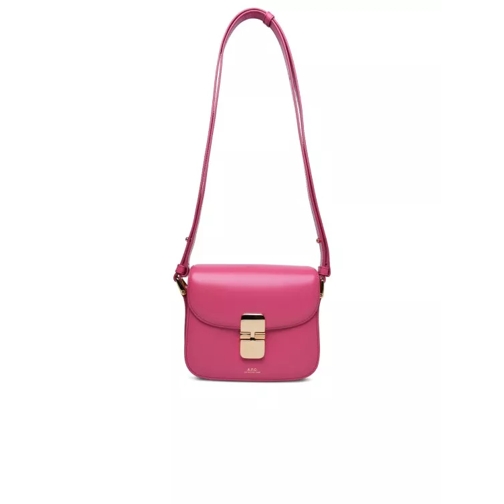 A.P.C. 'Grace' Mini Crossbody Bag In Fuchsia Leather Pink Sac à bandoulière