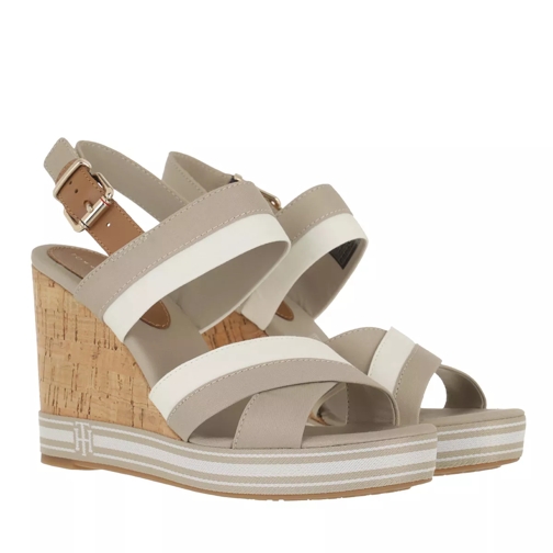 Tommy Hilfiger Tommy Essential High Wedge Sandals Stone Espadrille
