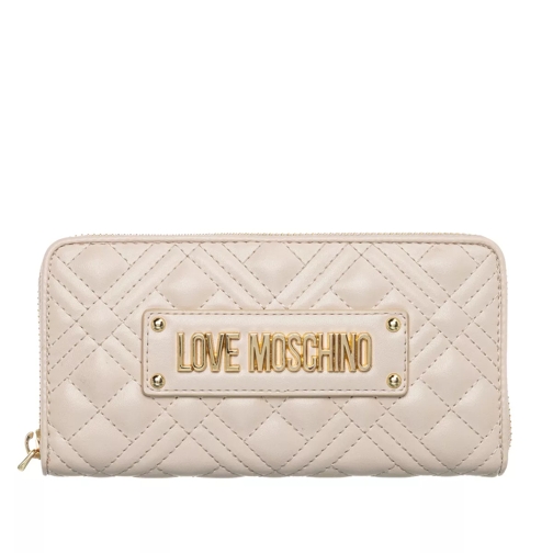 Love Moschino Portaf Quilted Nappa Pu  Avorio Continental Wallet-plånbok