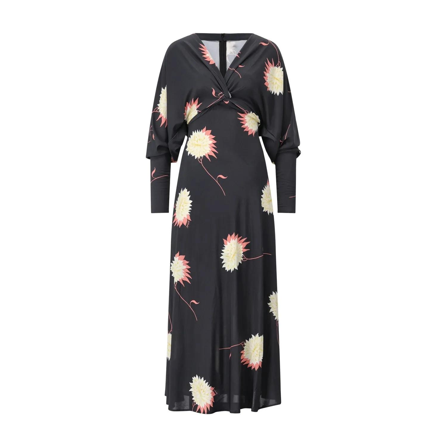 Thumbnail - LaDoubleJ - Maxikleid mit Print - Größe S - schwarz