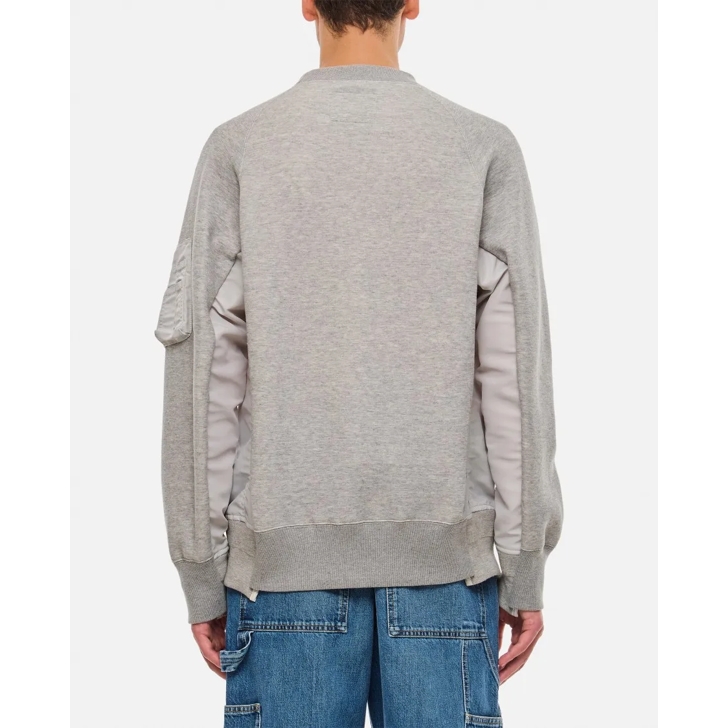 Sacai Sponge Sweat x Nylon Twill Pullove