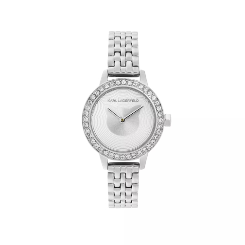 Karl Lagerfeld Small Pave Choupette Watch Silver Montre habillée