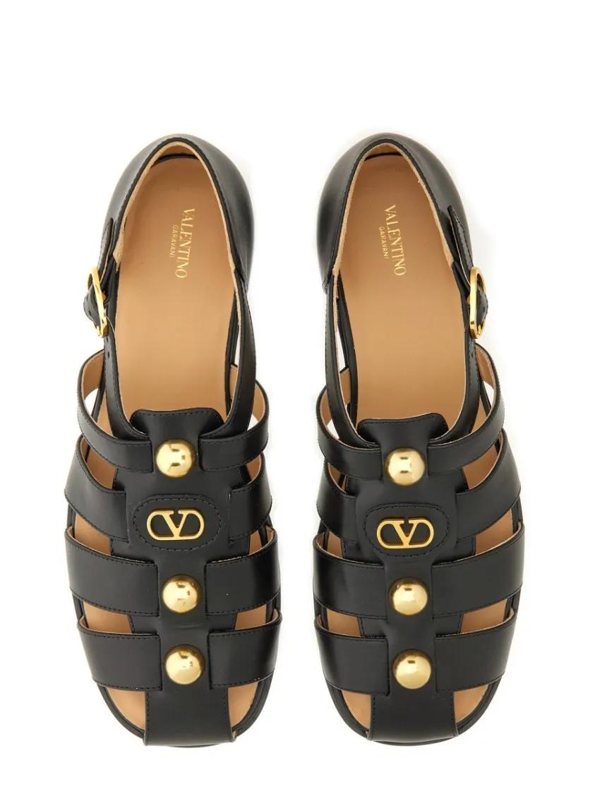 Thumbnail - Valentino Garavani Sandalen - Fisherman "Vlogo Signature" Sandal - Gr. 38 (EU) - in Schwarz - für Damen