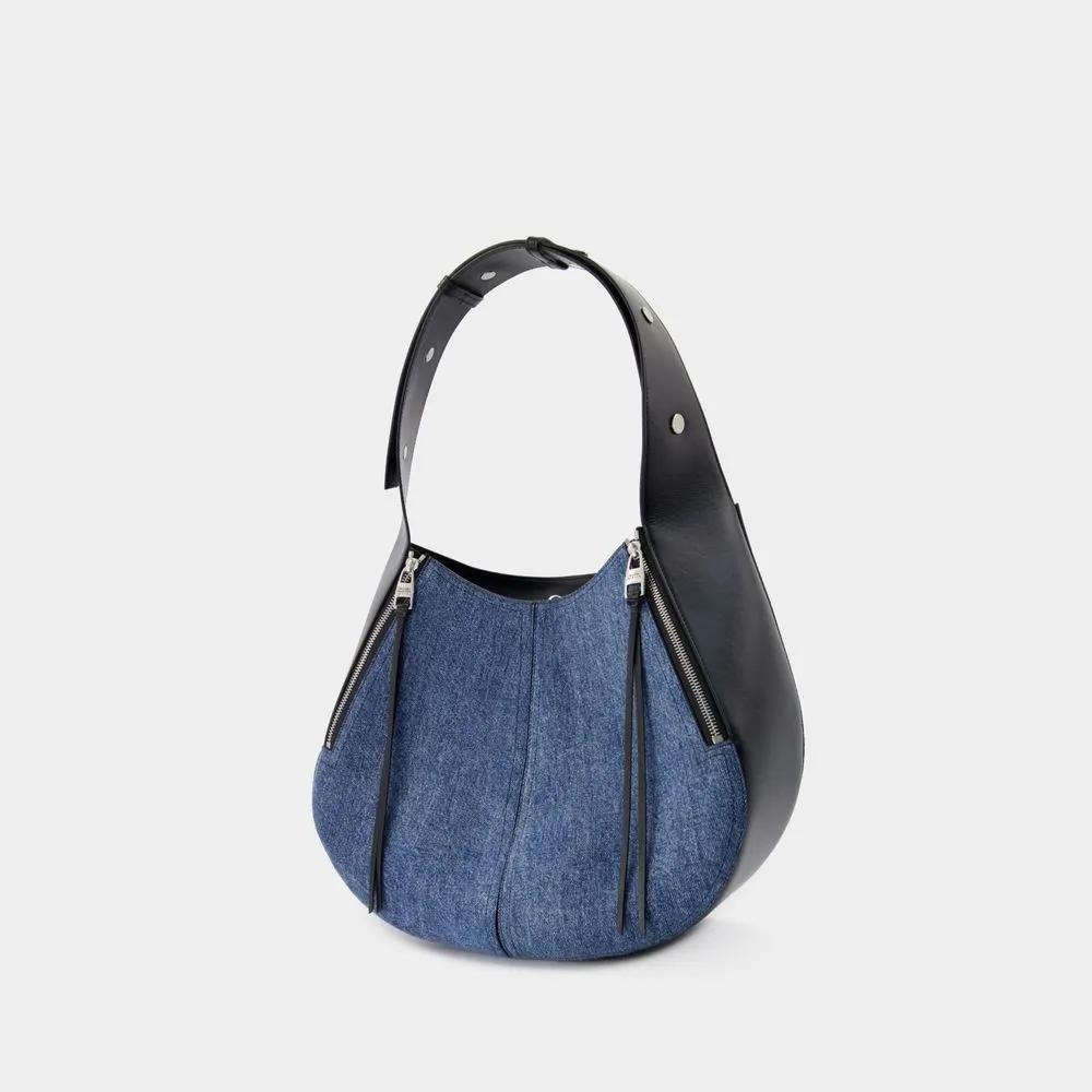 alexander mcqueen Crossbody bags The Skull Hobo Bag Denim Blue in blauw