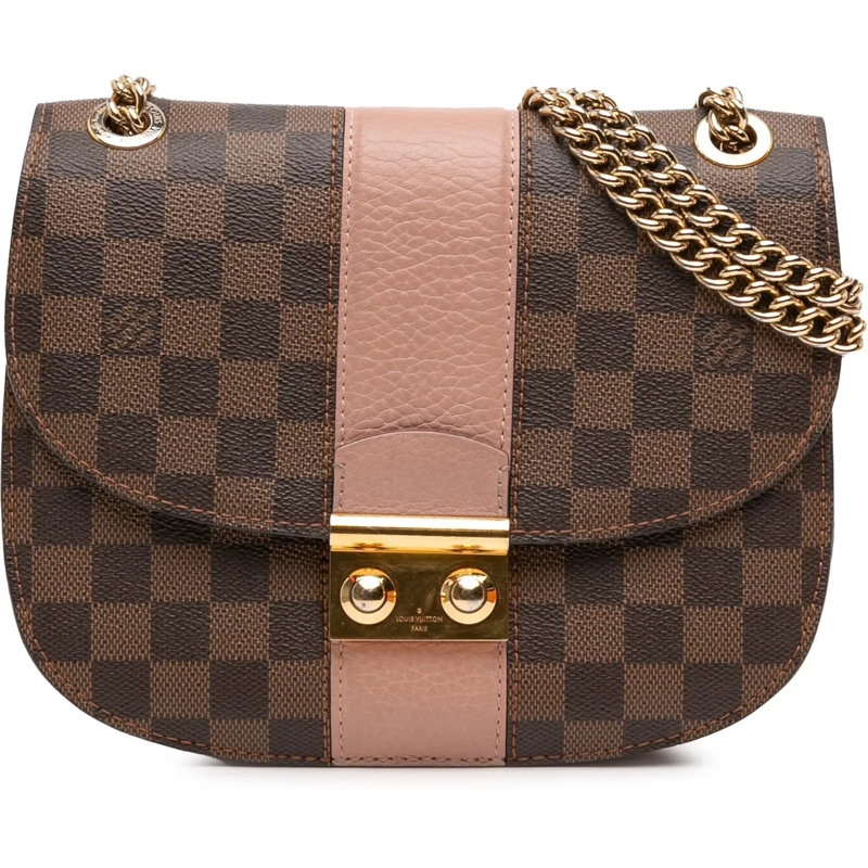 Louis Vuitton Sac à bandoulière Damier Ebene Cuir Taurillon Wight braun