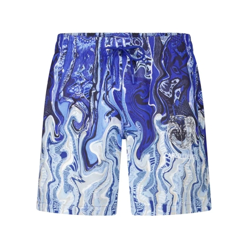 Carlo Colucci Badehose mit buntem Aufdruck Blau 