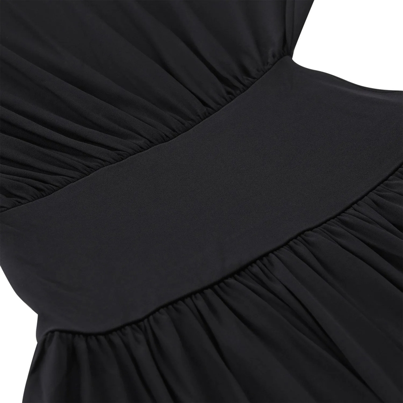TOTEME Maxi-jurk Maxikleid aus Materialmix schwarz(Image 4)