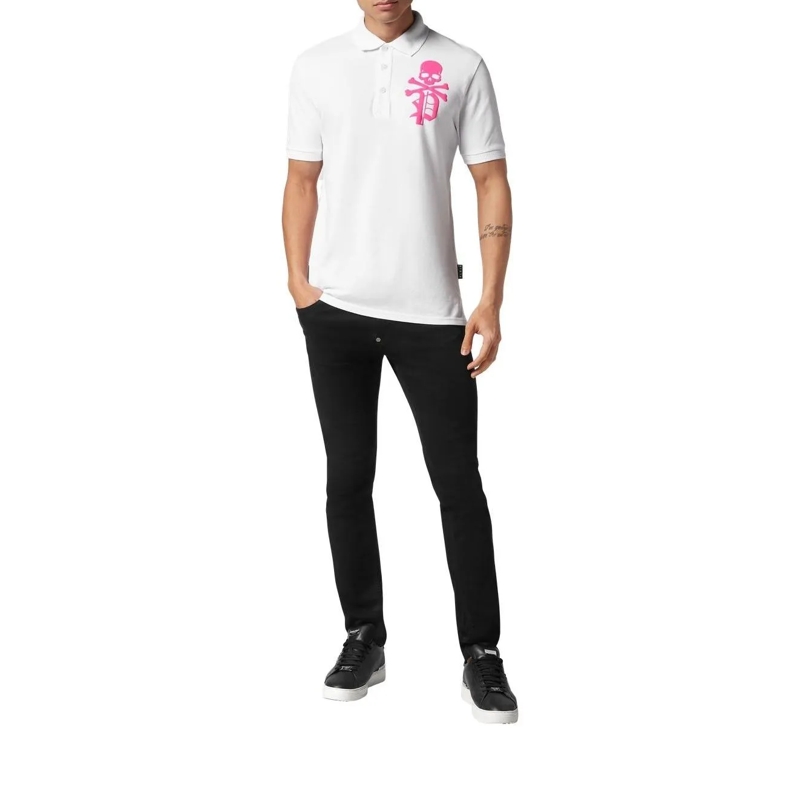 Philipp Plein Poloshirt Poloshirt Skull&Bones weiss(Image 2)