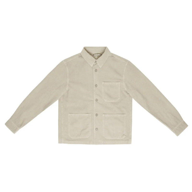 Be Positive  Distressed Canvas Painter Jacket With Embroidered  Neutrals