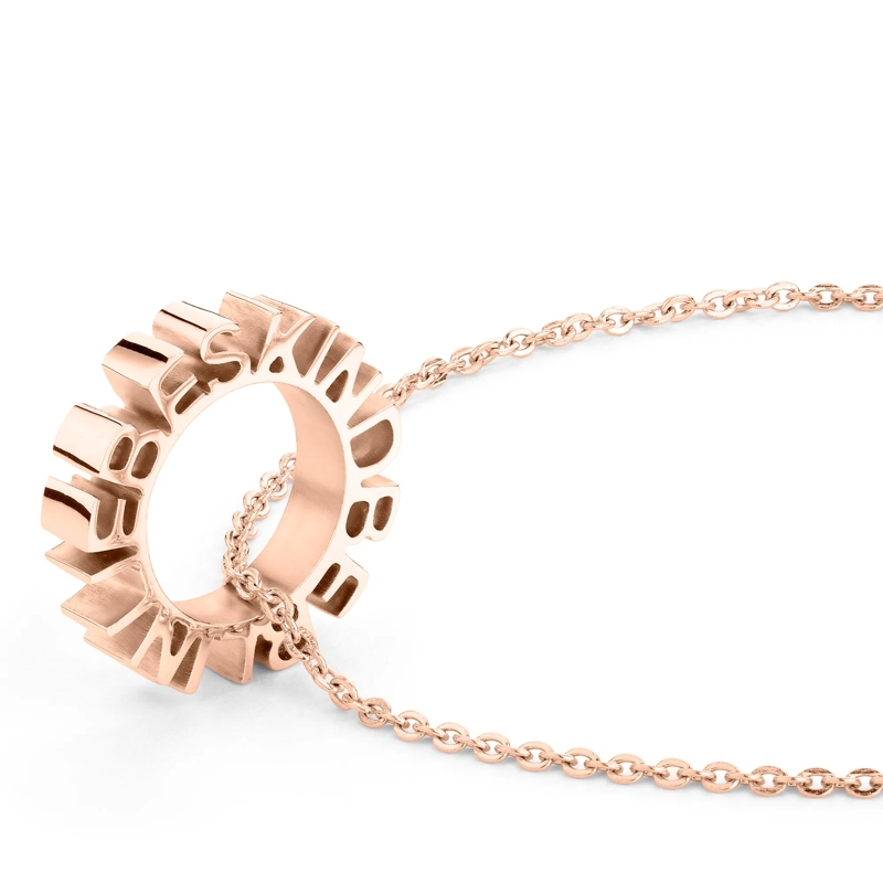 Liebeskind Berlin Mittellange Halskette Edelstahl 3D Lettering schwarz(Image 15)