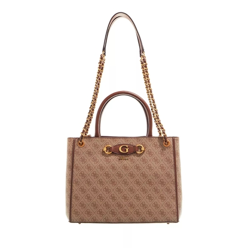 Guess Izzy High Society Carryall Latte Logo/Brown Tote