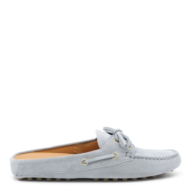 Tod's Ballerinas Minimalist Flat Shoes With Rounded Toe Grey