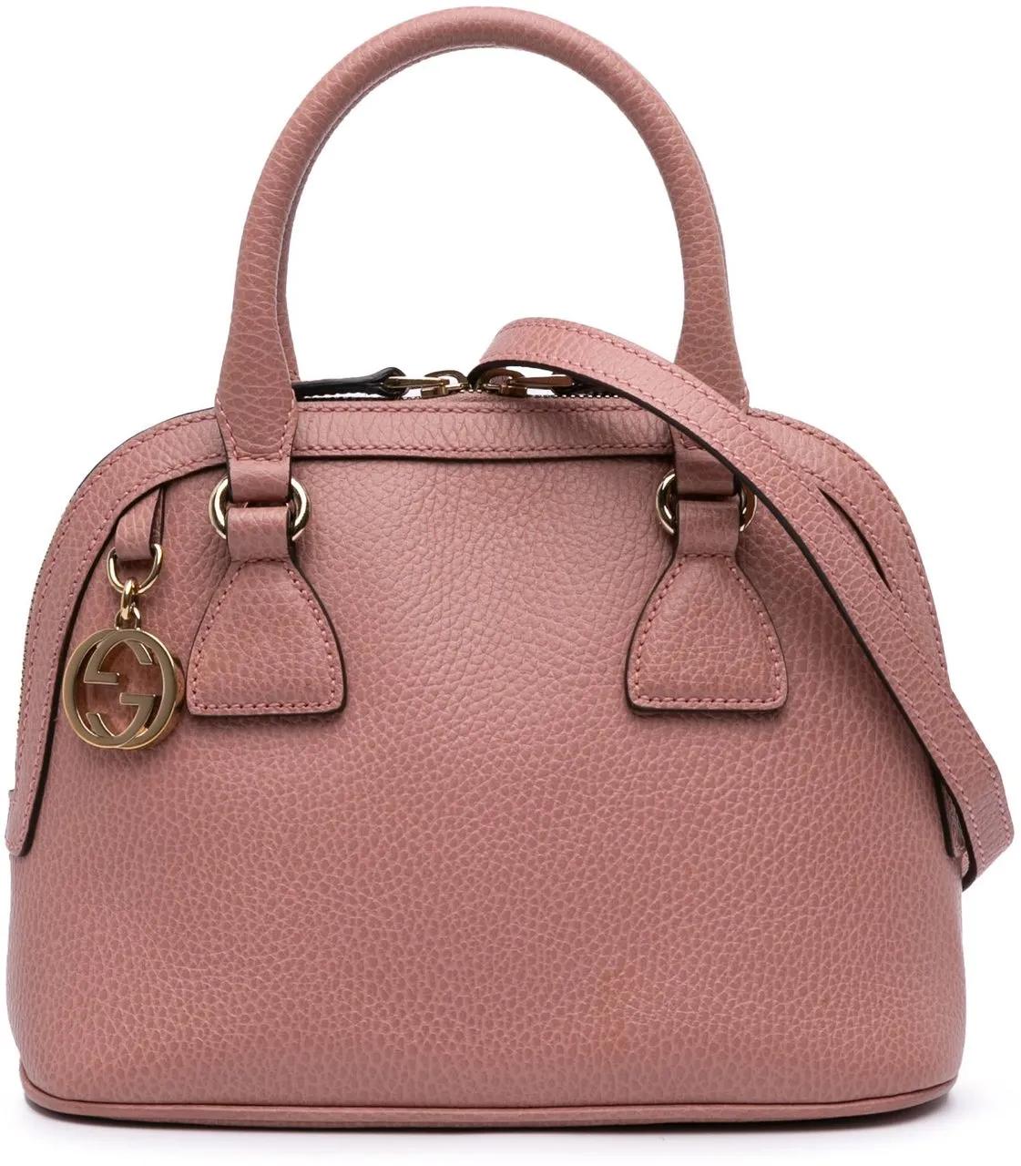 Gucci Hobo Bags - Mini Leather GG Charm Dome Satchel - Gr. unisize - in Gold - für Damen