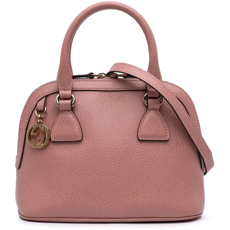 Gucci Sac à bandoulière Mini Leather GG Charm Dome Satchel rose