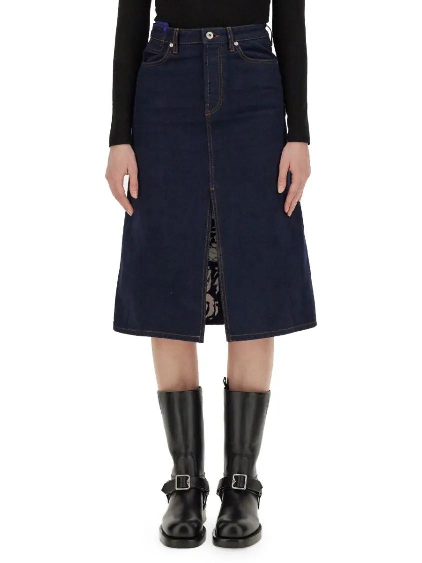 Thumbnail - Burberry - Denim Skirt - Größe 6 - blau