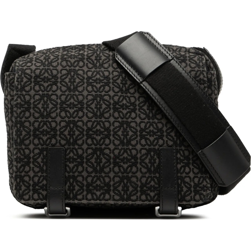 Loewe Schultertasche XS Anagram Canvas Military Messenger Bag schwarz