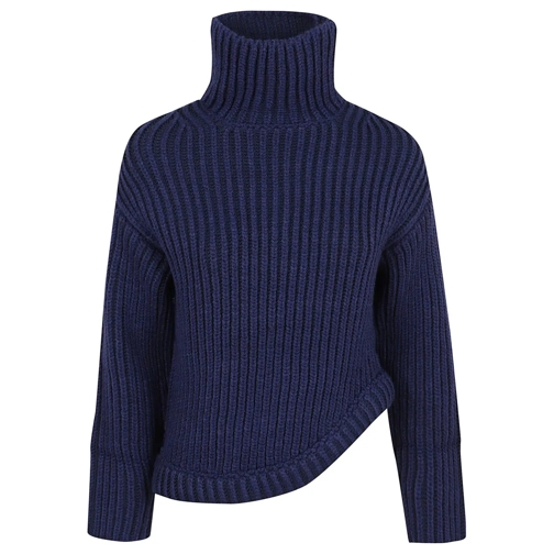 Victoria Beckham Rollkragenpullover High Neck Jumper Blue