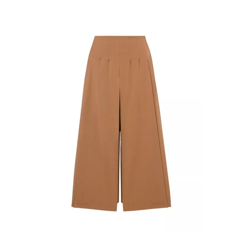 Alberta Ferretti Marlene-broek Beige Wide Leg Trousers Brown