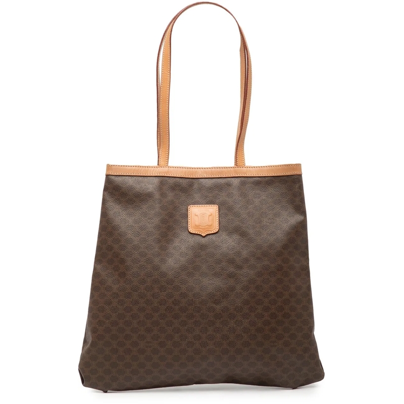 Celine Shopper Macadam Coated Canvas Tote braun