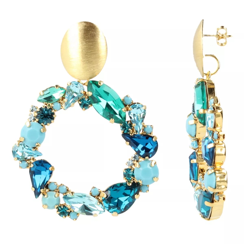 LOTT.gioielli Ohrhänger CE SW Element Hoop  Multi Turchese