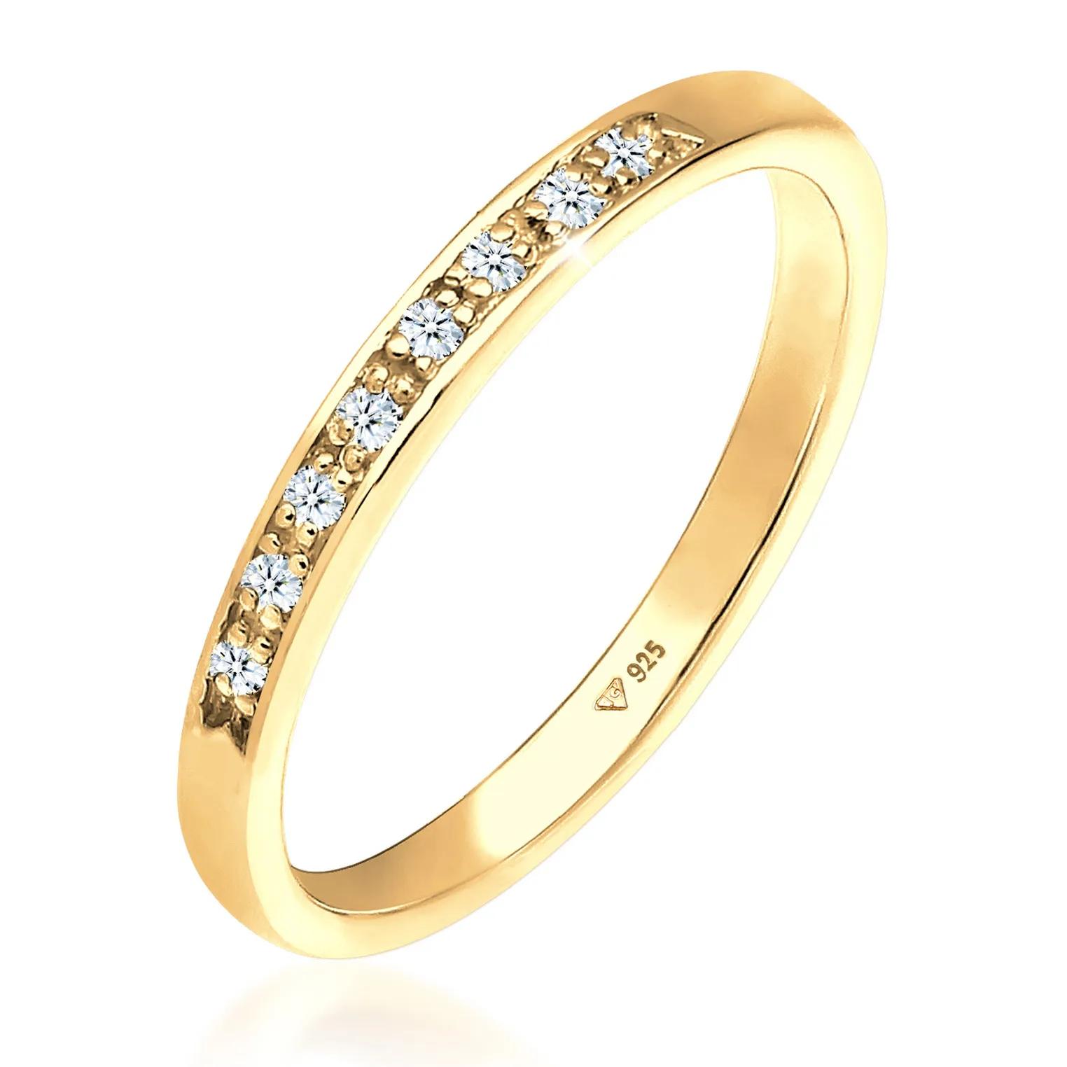 Thumbnail - Elli Ringe - Ring Women Classic Precious with Diamond (0.04 ct. - Gr. 56 MM - in Weiß - für Damen