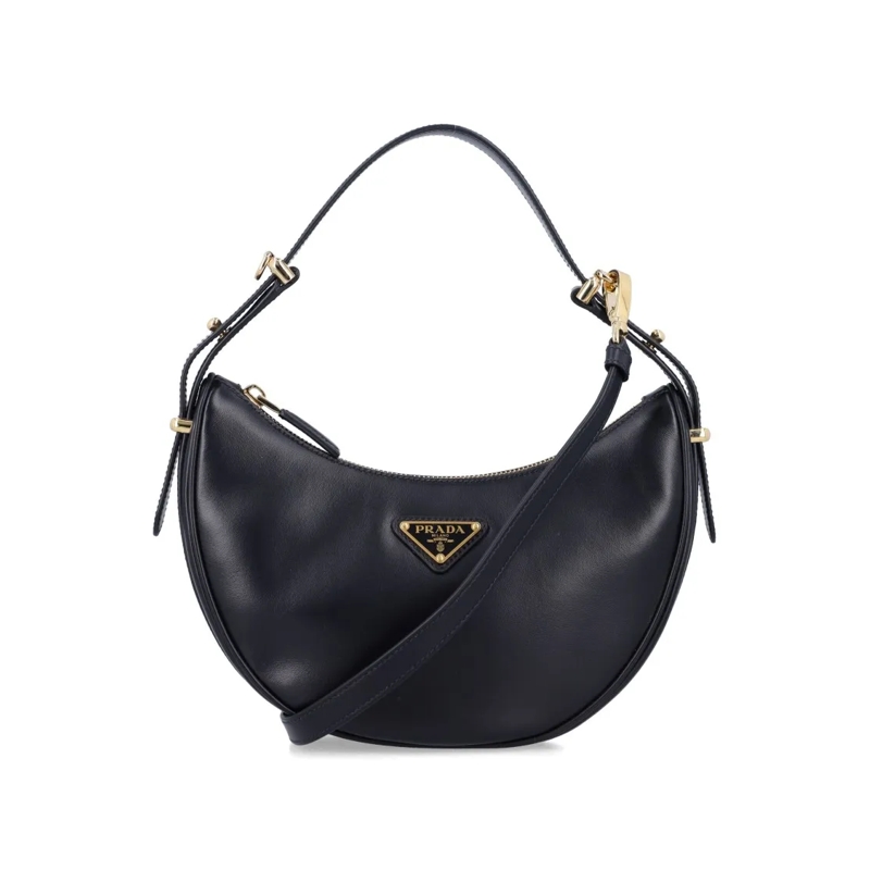 Prada Schultertasche Arqué Small Leather Shoulder Bag Black
