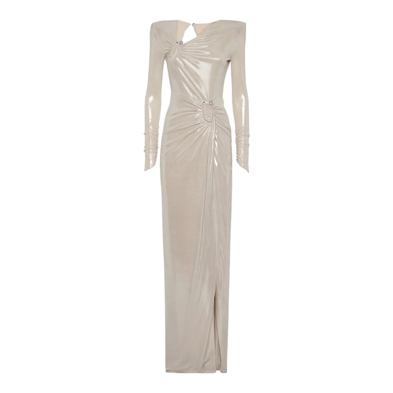 Philipp Plein Maxikleid Long Dress silber