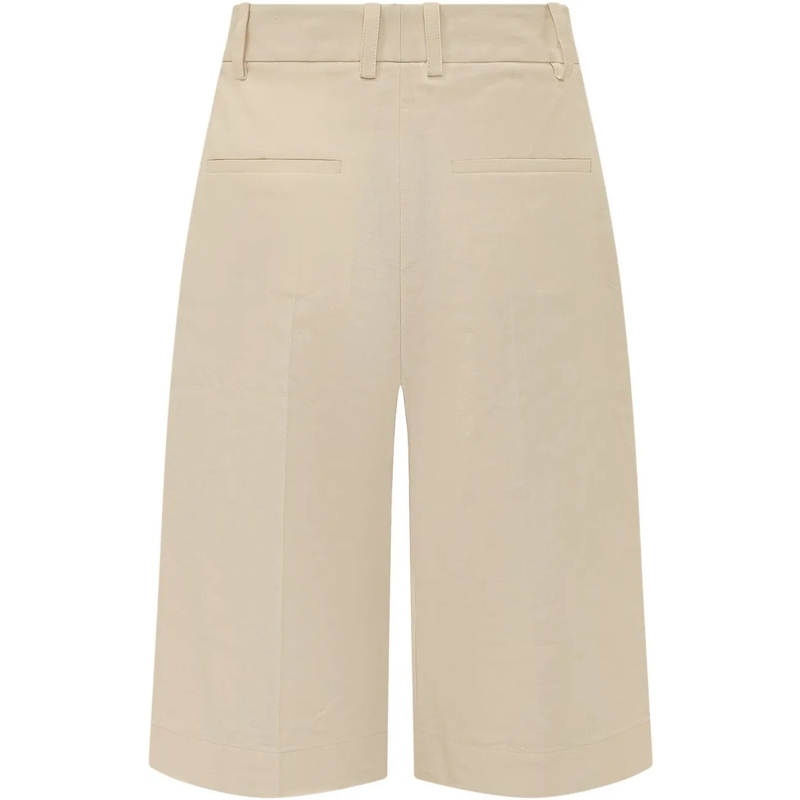 Studio Nicholson Shorts Bermuda al Ginocchio con Chiusura Frontale beige(Image 2)