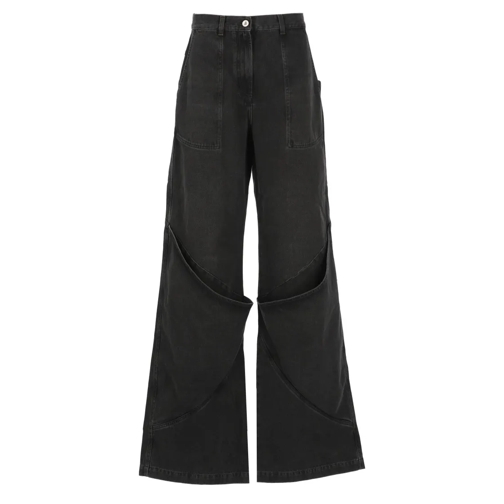 The Attico Cotton Pants Black Jeans