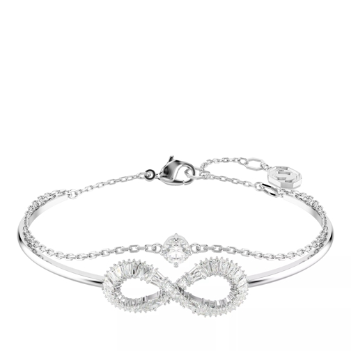 Swarovski Hyperbola bangle, Infinity, Rhodium plated White Bracelet