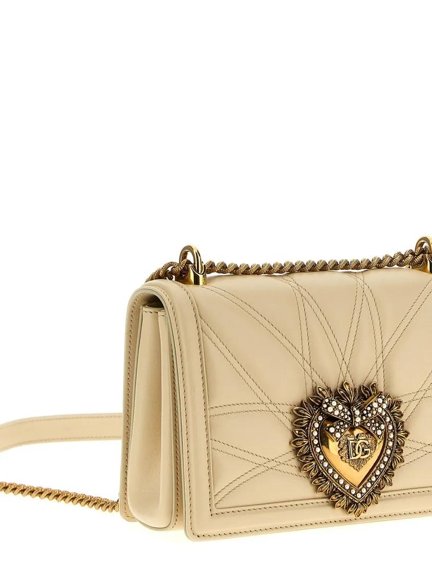 Dolce&Gabbana Hobo bags 'Devotion' Medium Shoulder Bag in beige