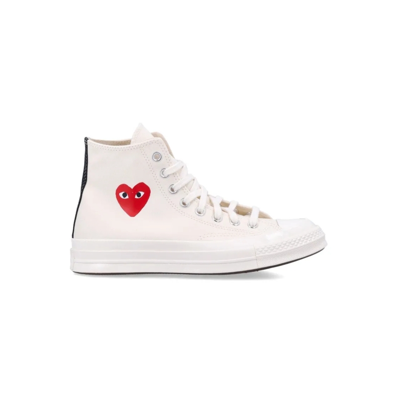 Comme des Garcons Play Sneaker basse High-Top Sneakers With Heart Emblem White