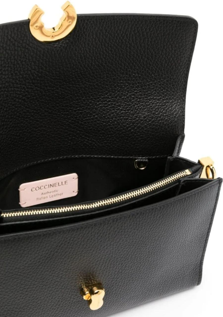 Coccinelle Binxie Draaisluiting Leren Tas Black Dames