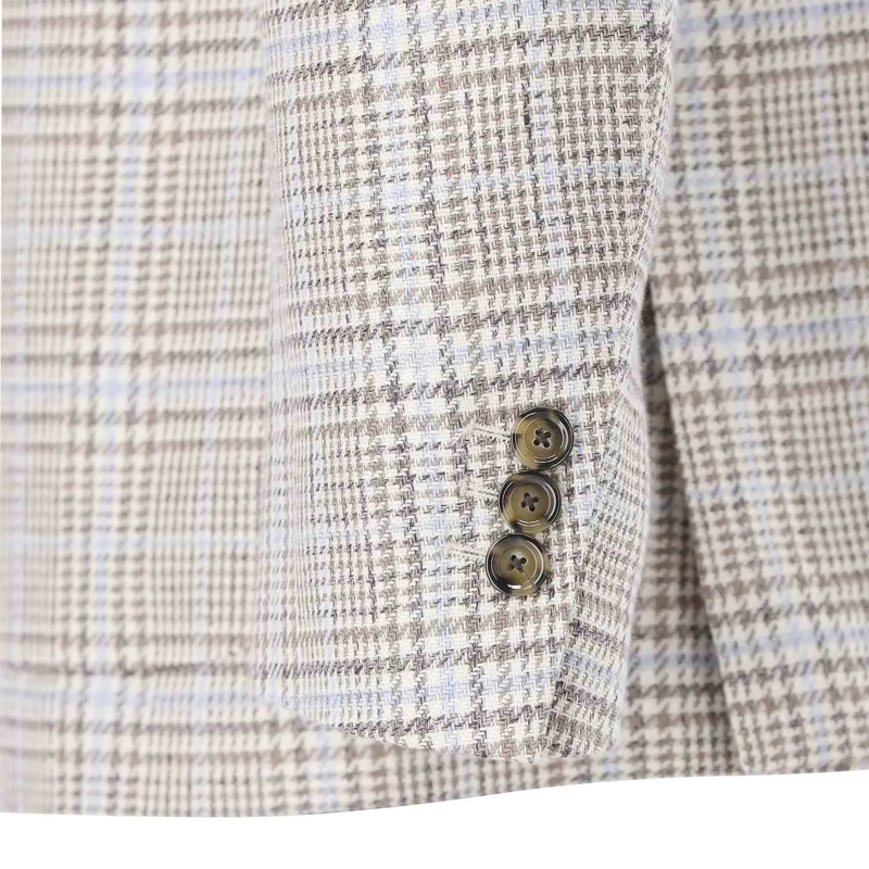 Lardini Anzugjacke Kariertes Sakko braun(Image 5)