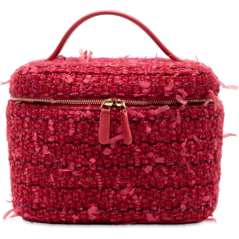 Chanel Necessaire Tweed Vanity Bag rose