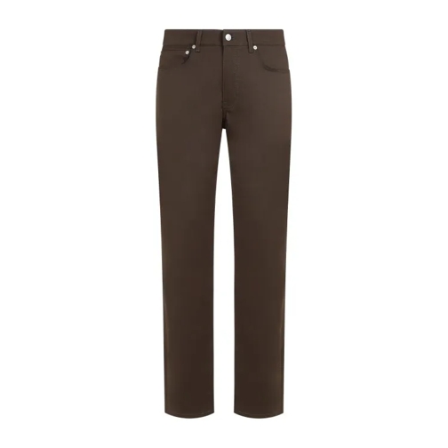 Dunhill 5 Pocket Moss Green Cotton Pants Black 