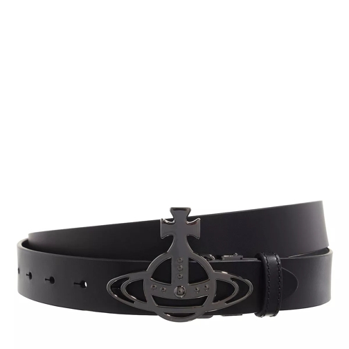 Vivienne Westwood Belts Line Orb Buckle Black Läderskärp