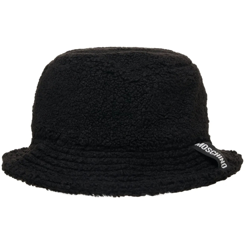 Moschino  Faux fur bucket hat schwarz