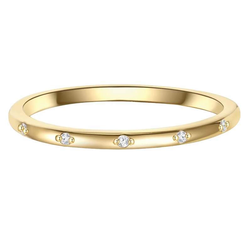 Glanzstücke München Ring Sterling Silber Ring Zirkonia gold