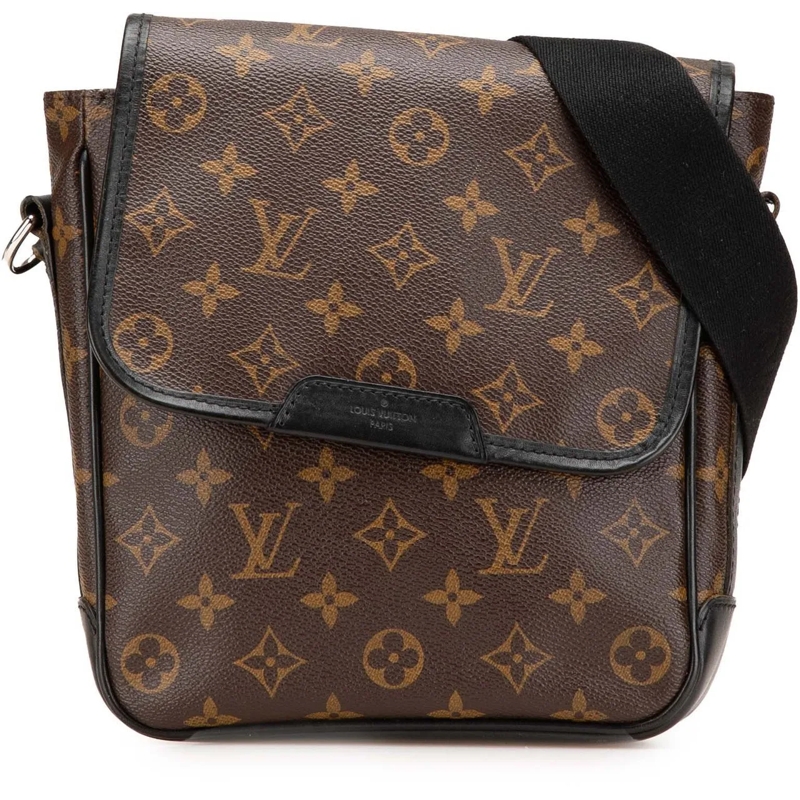 Louis Vuitton Schultertasche Monogram Macassar Bass PM braun
