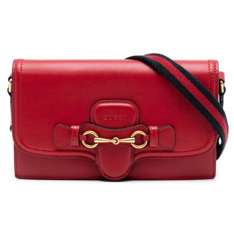 Gucci Sac à bandoulière Leather Lady Web Wallet On Strap rot