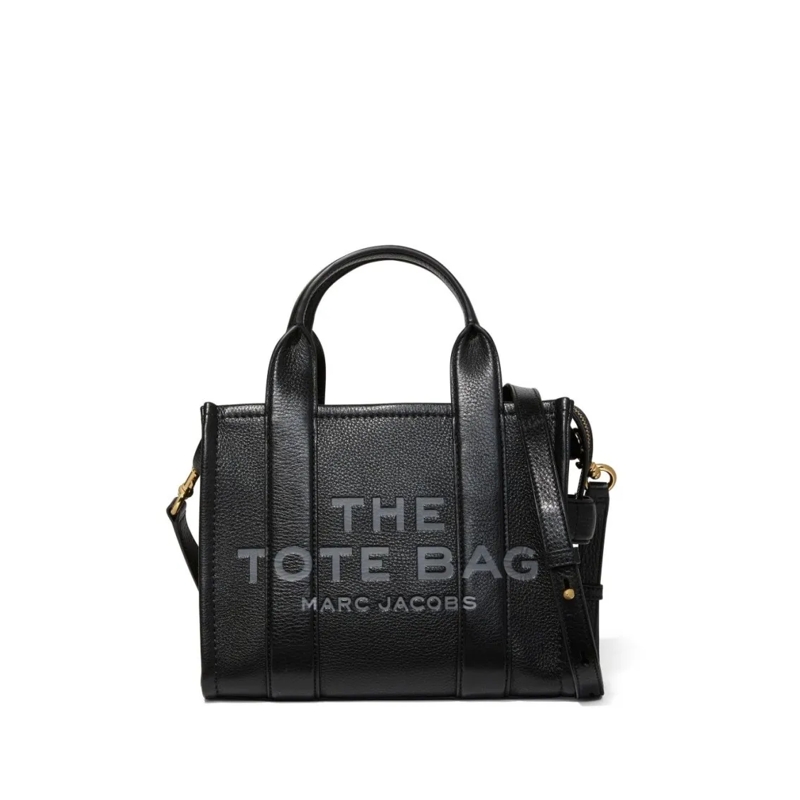 Marc Jacobs Fourre-tout Textured Black Tote Bag With Dual Handles And Adju Black
