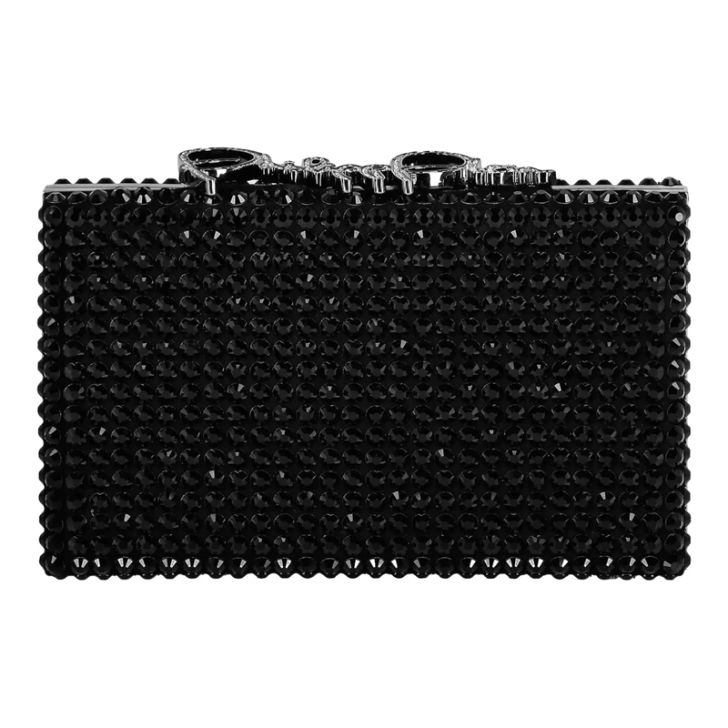 Philipp Plein Clutch Clutch Mit Schmucksteinen schwarz