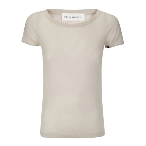 Extreme Cashmere T-shirts Boat Neck Cashmere T-Shirt Neutrals