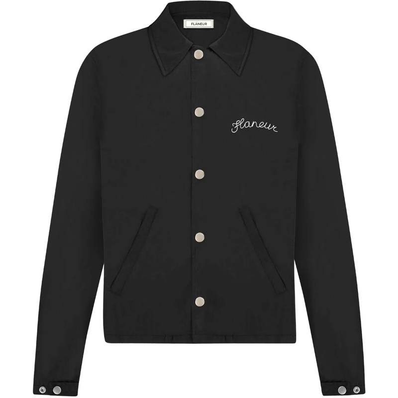 Flâneur Daunenjacke Signature Coach Jacket | Black schwarz
